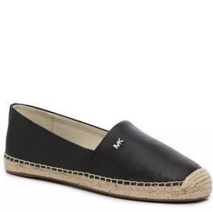 Michael Kors Kendrick espadrilles in black leather size 10